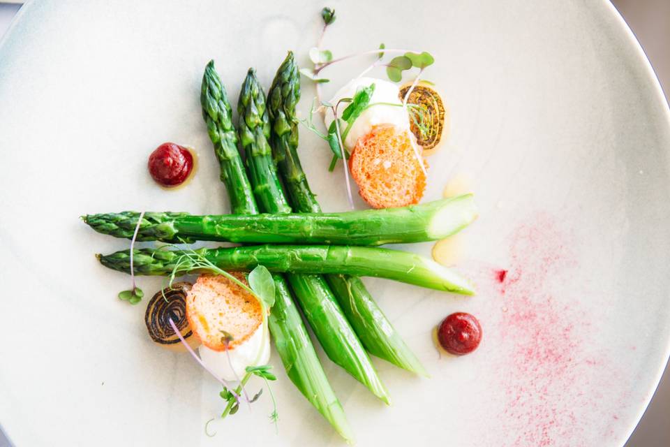 Plated vegetables