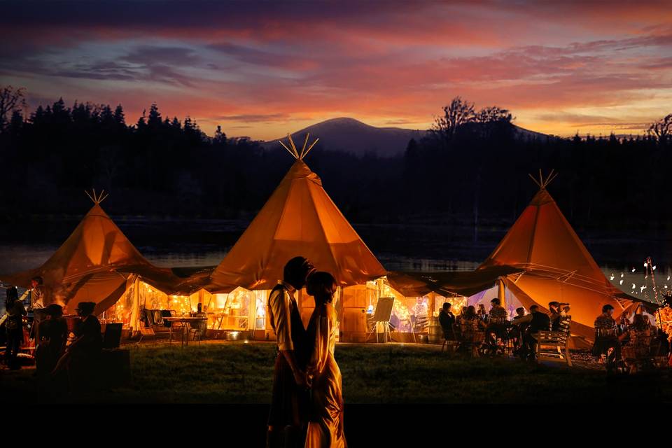 Tipis at Penicuik Estate