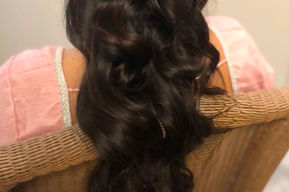 Half up half down wedding hair