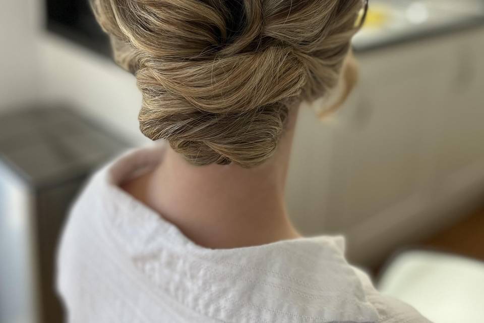 Textured Bun Wedding Hair