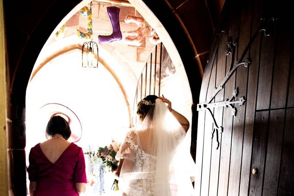 Bridal church exit
