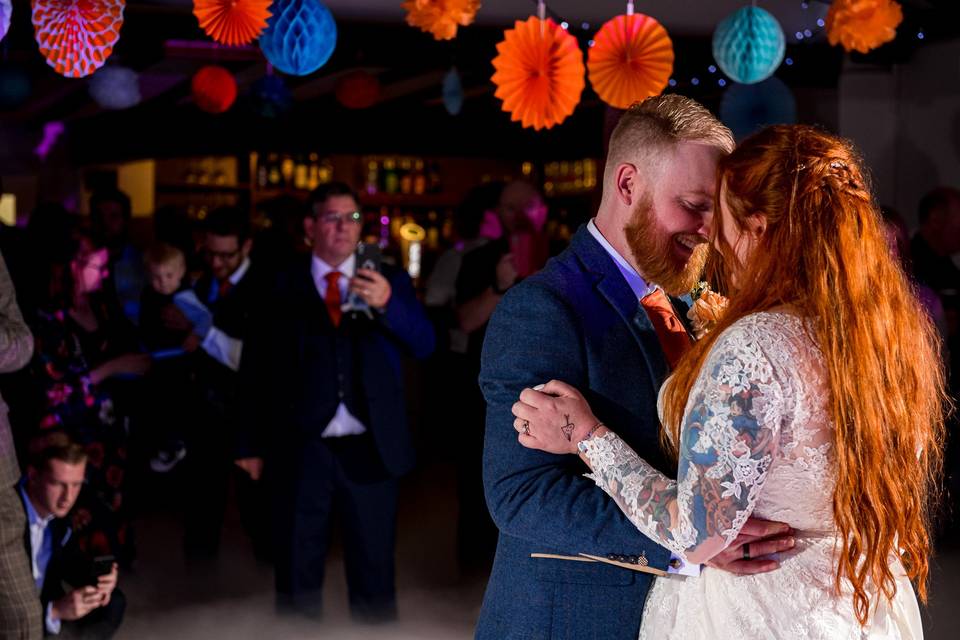 Dancing on the dance floor
