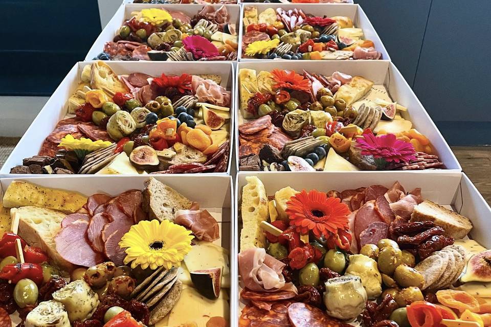 Charcuterie grazing boxes