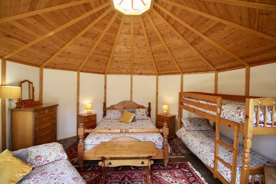 Inside Yurt Bronwyn