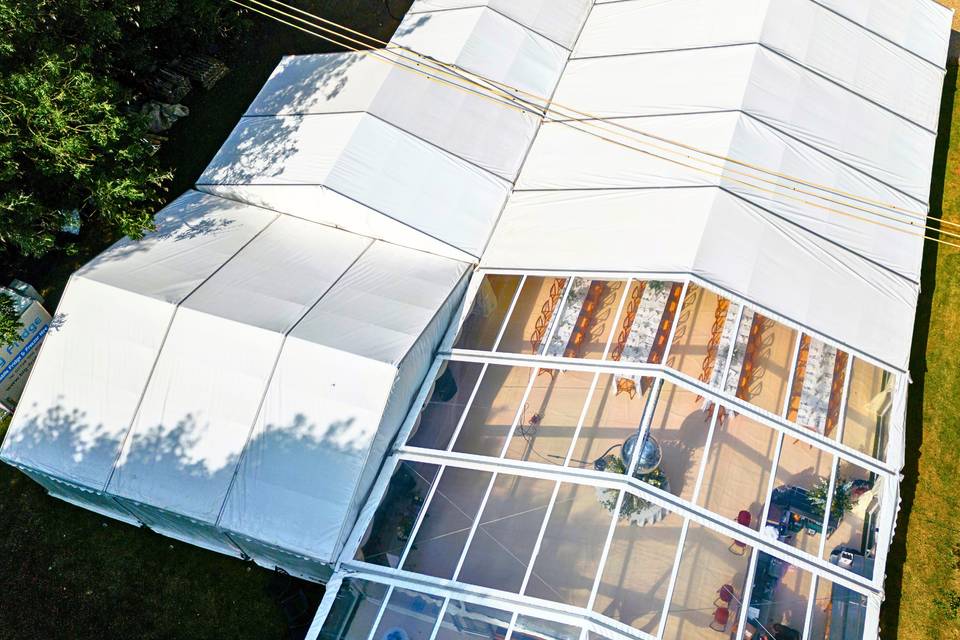 Clear Roof Marquee Wedding