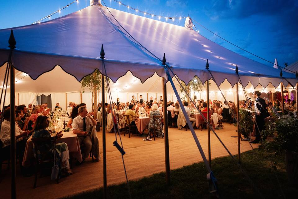 Marquee at night
