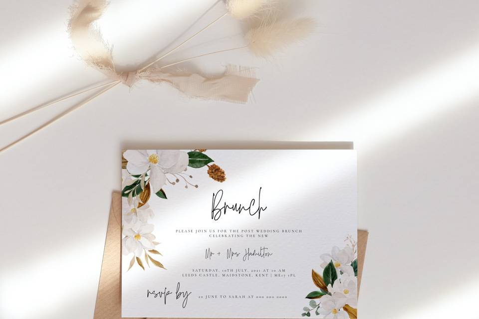 Magnolia brunch invite