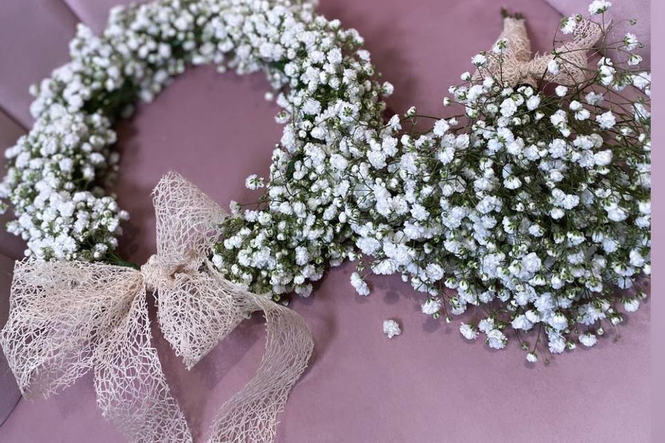 Baby’s breath circlet and posy