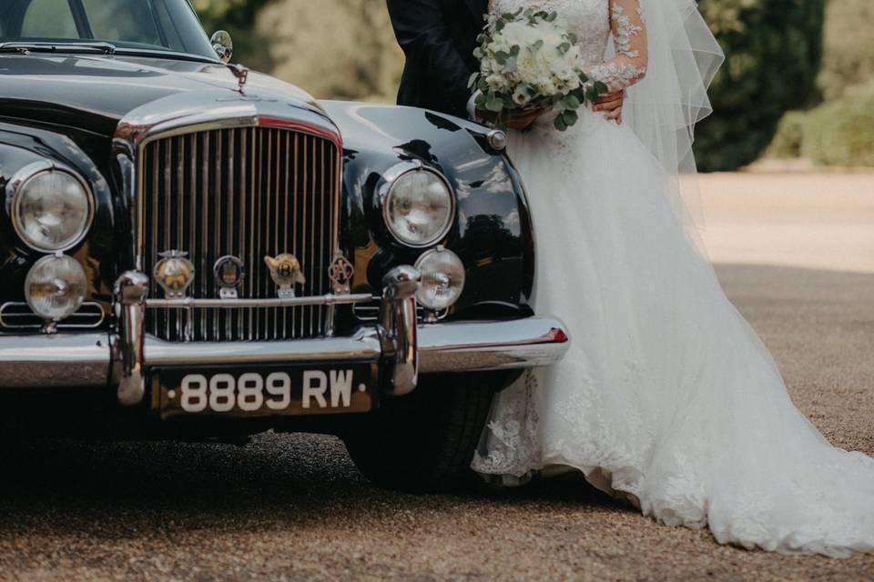 Stylish wedding car