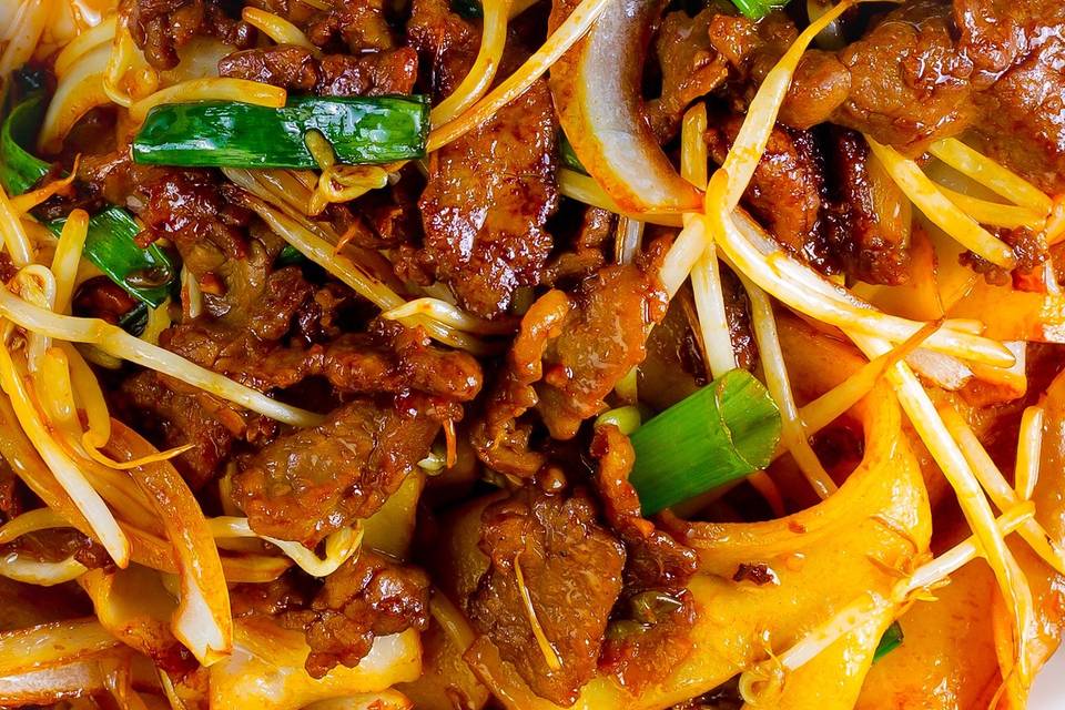 Stirt fry beef noodles