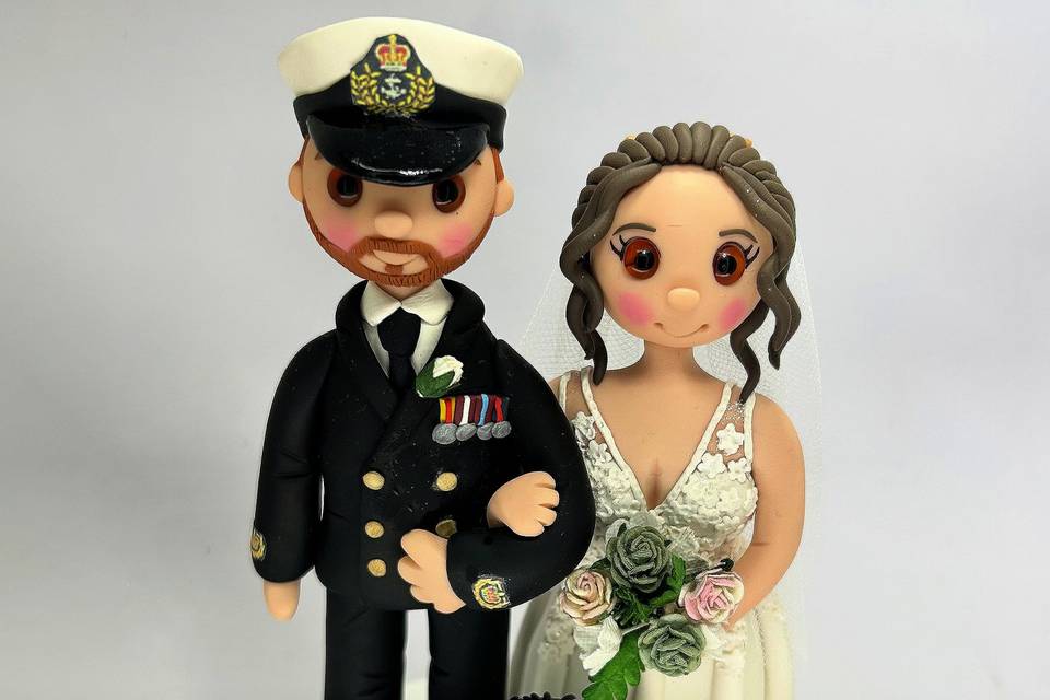 Royal Navy Wedding Cake Topper