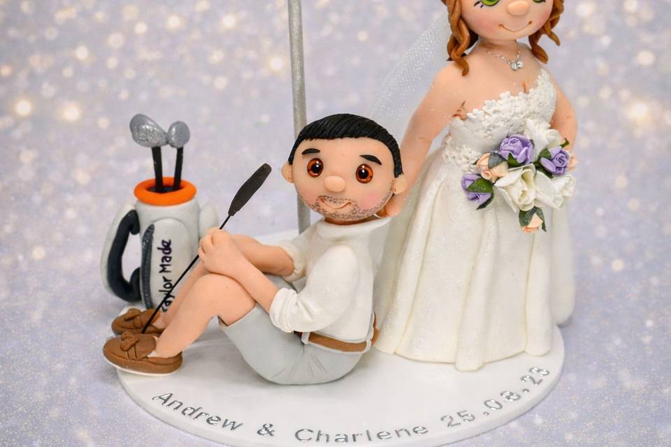 Golf Wedding Cake Topper