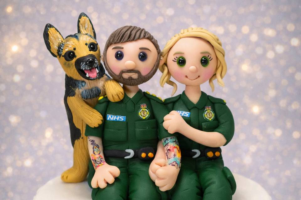 Paramedic Wedding Cake Topper