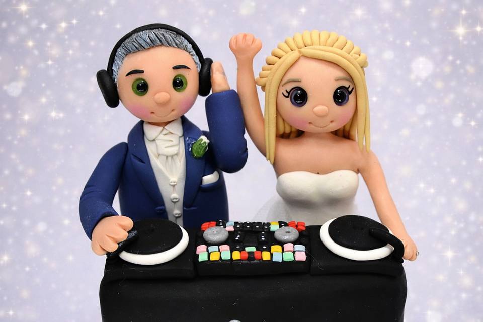 DJ Wedding Cake Topper
