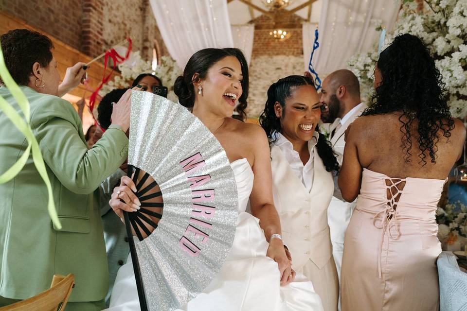 Nina and her new wife!