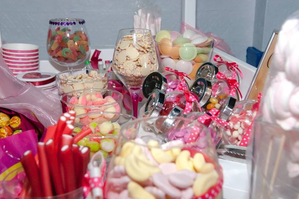 Elegant candy buffet