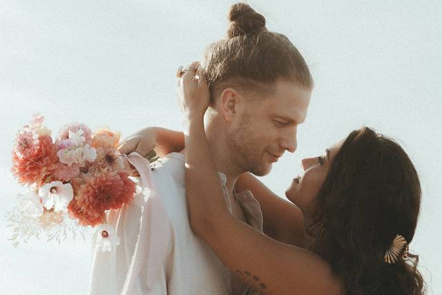 Beach elopement