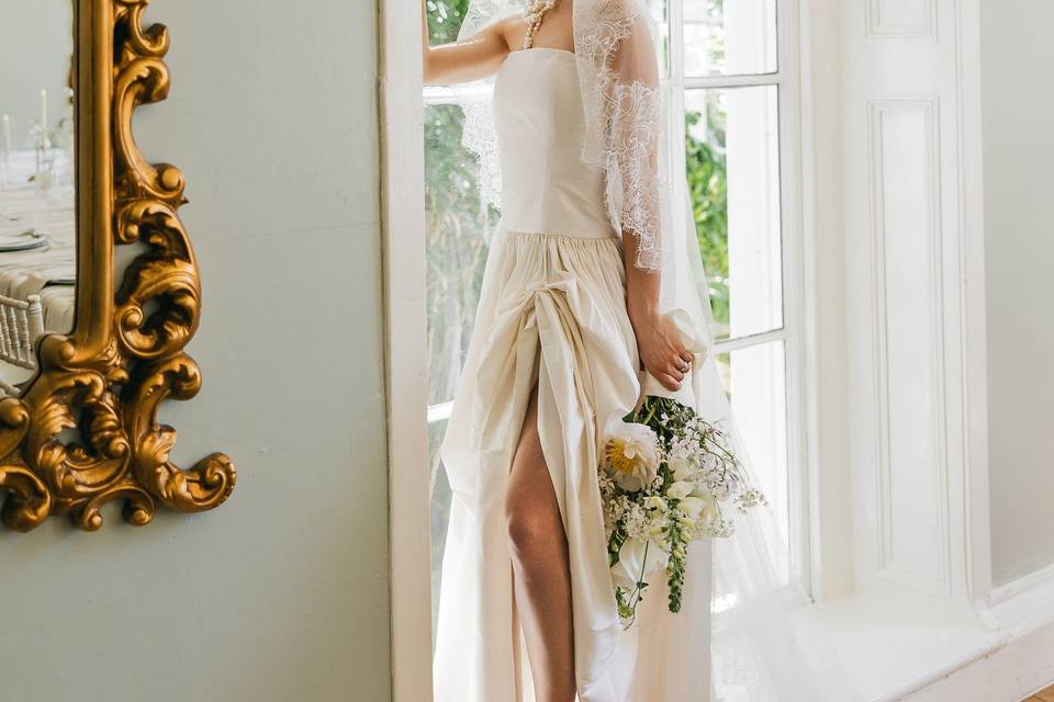 Bride and her bouquet