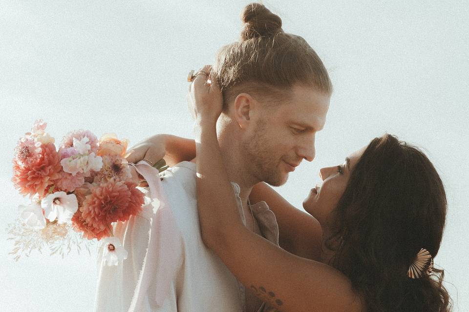 Beach elopement