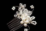 Sterling silver & Pearl Hair Comb