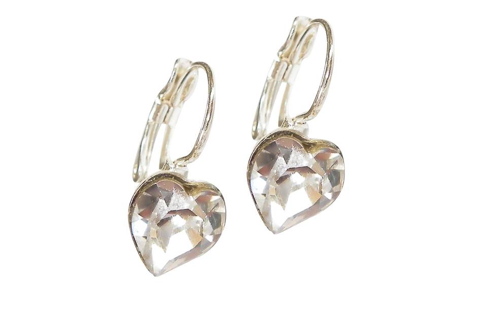 Diamante Heart Earrings