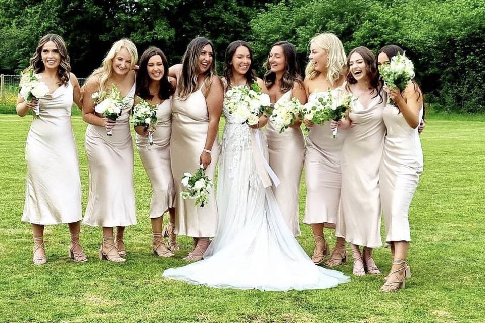 Bride and her Maids