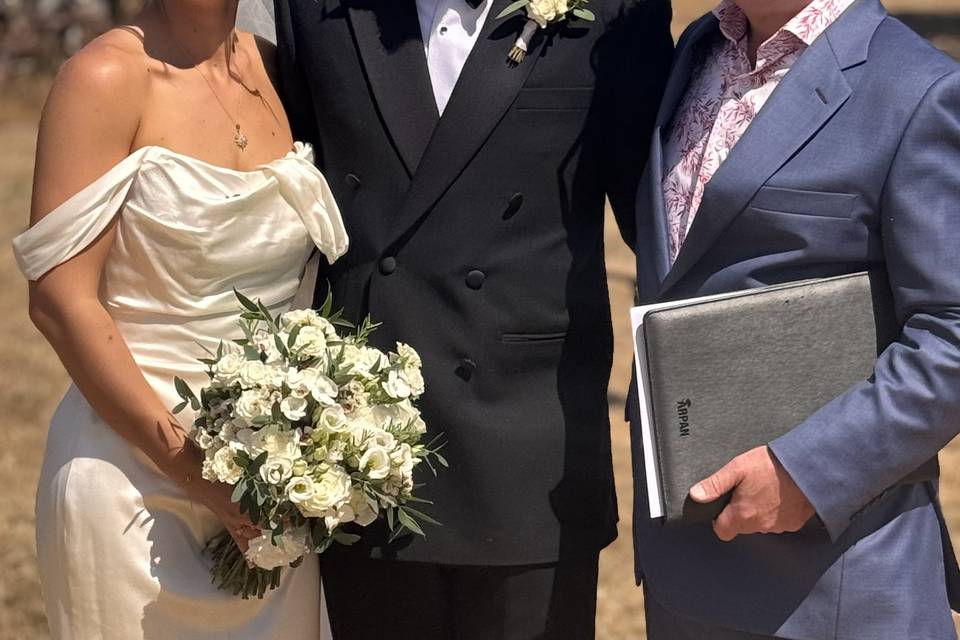 Farm wedding ceremony