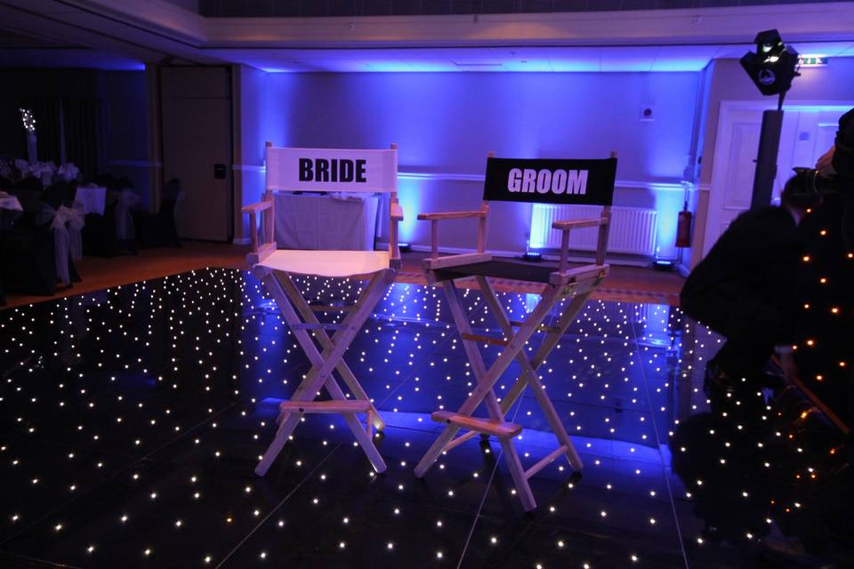 The legendary bride and grooms chairs
