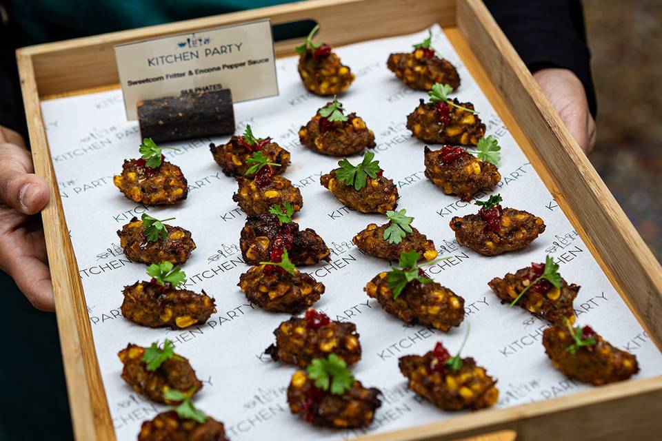 Sweetcorn Fritter Canape