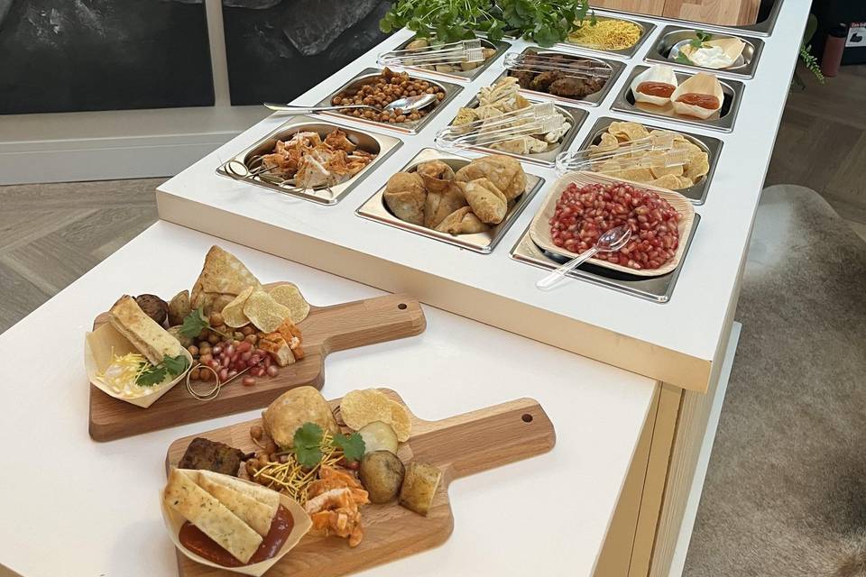 'Chaat-cuterie' menu spread