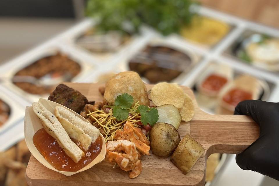 'Chaat-cuterie' menu board