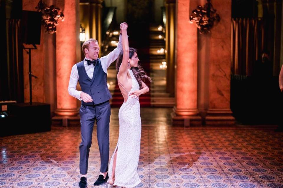 Couple Twirling