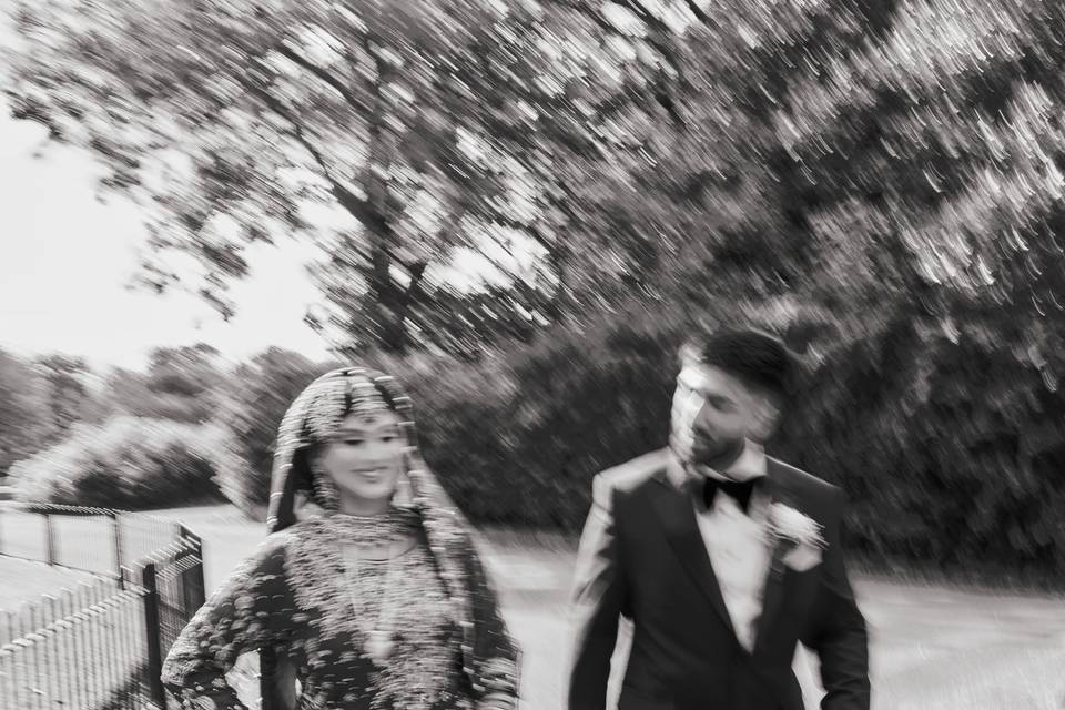 Cinematic Black and White Wedd