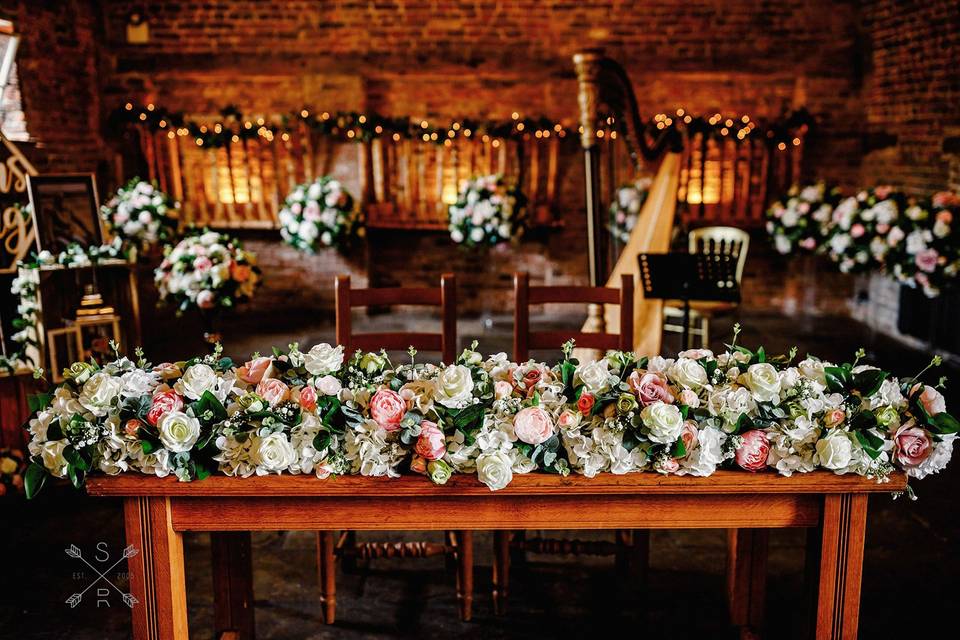 Meols Hall ceremony table