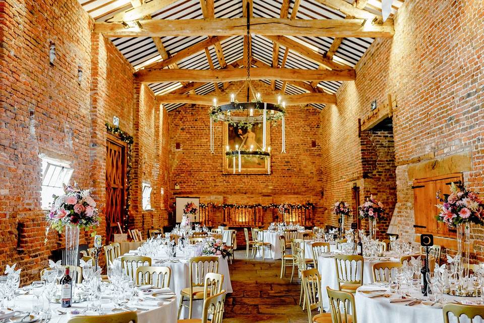 Tithe Barn wedding breakfast