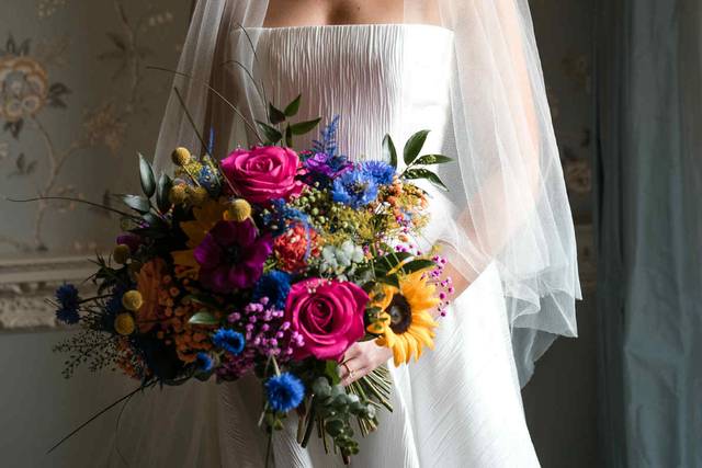 Bright bridal flowers