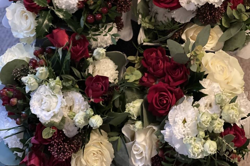 Winter theme bouquets