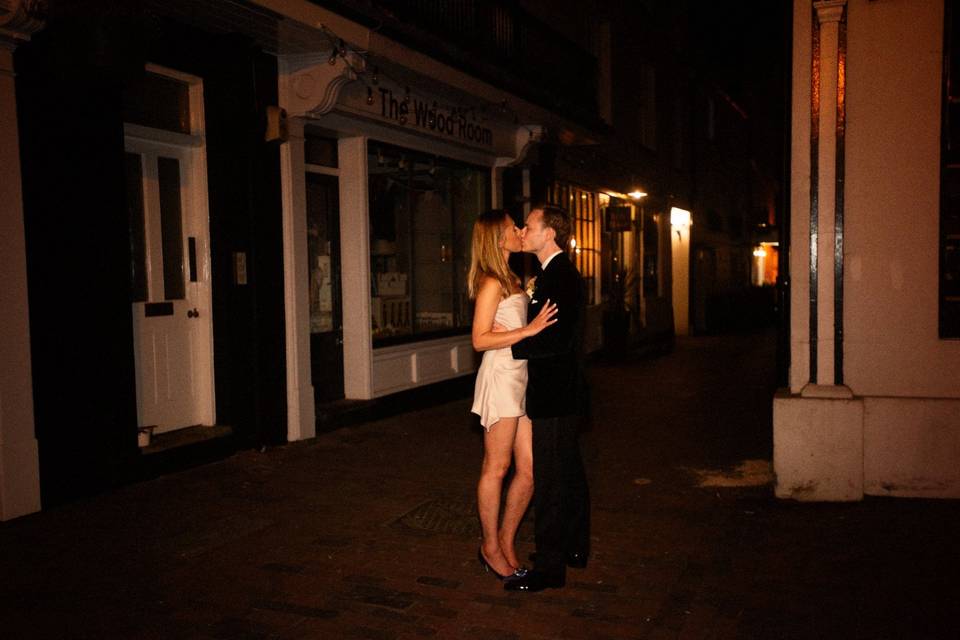 Kissing in the street