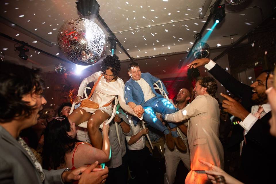 Bride and groom dance