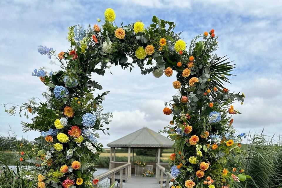 Floral Arch in the Making