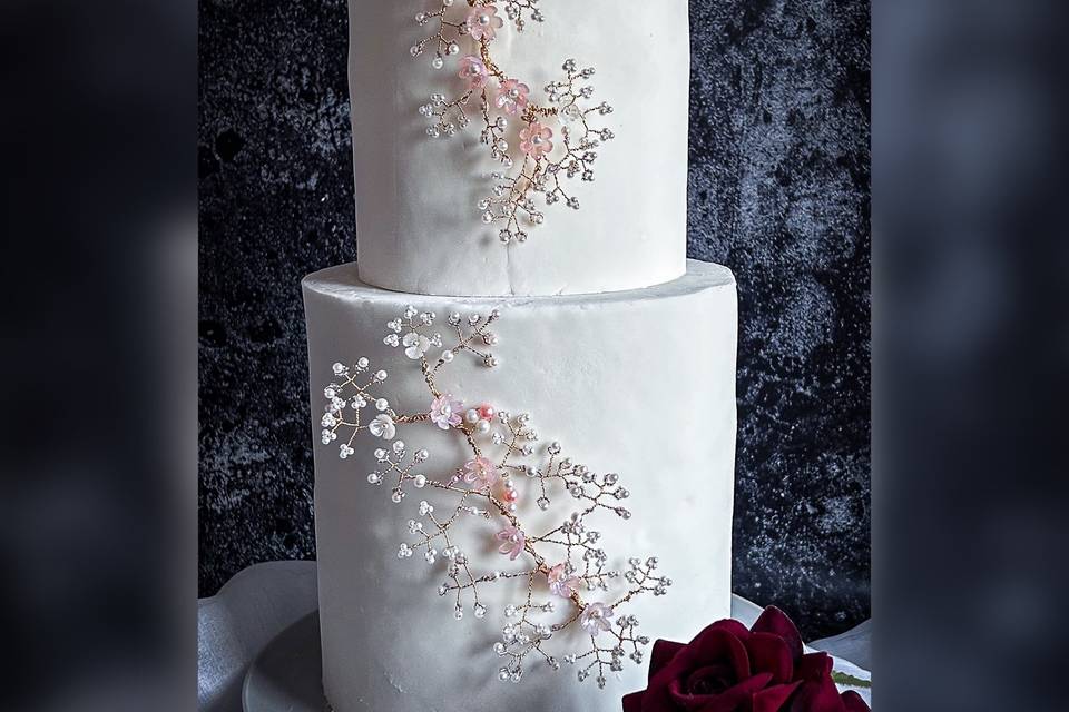 Sugar paste wedding lace