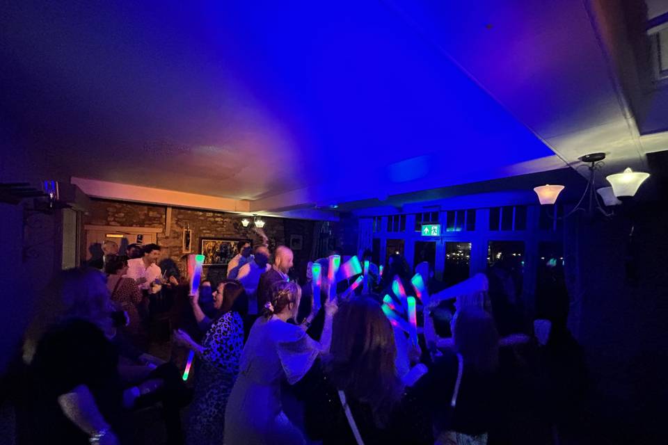Guests with glow battens