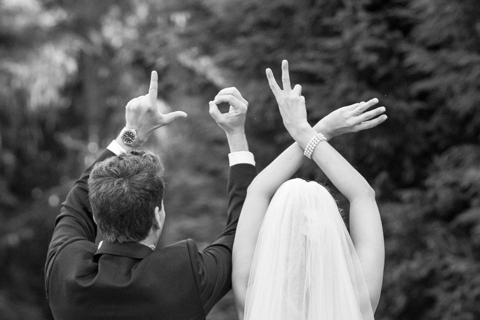 Love bride and groom spelling