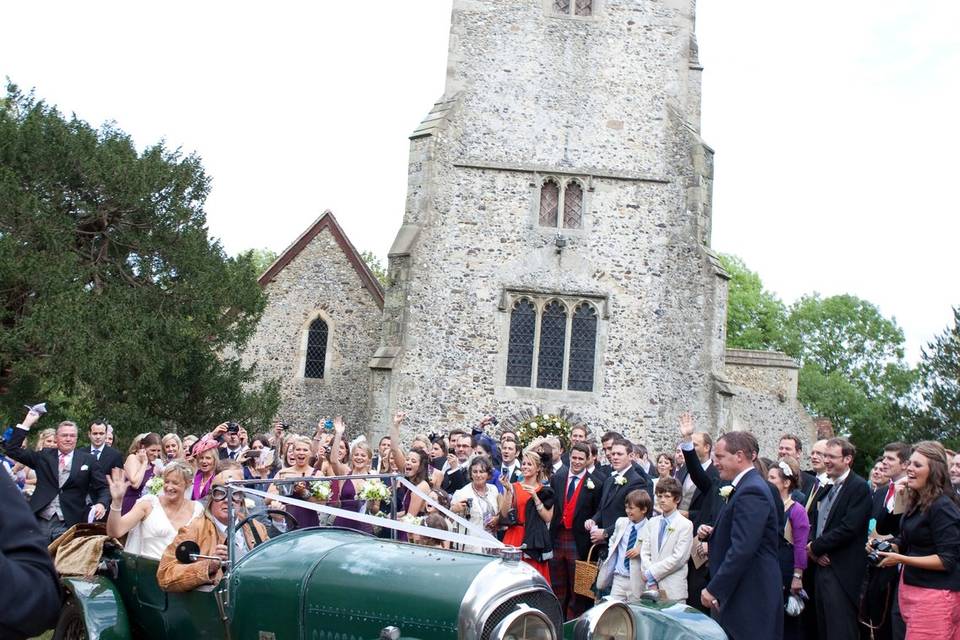 Church and car