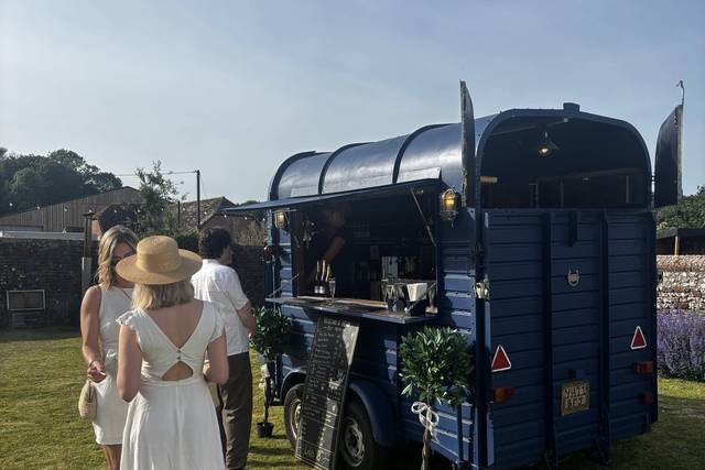 Serving cocktails outside