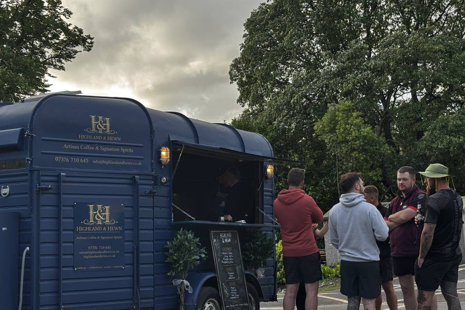 Serving at a corporate event