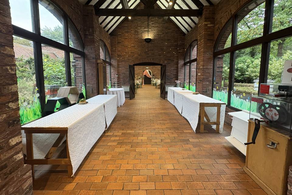 Entrance to wedding barn