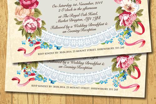 Roses and Lace Invitation