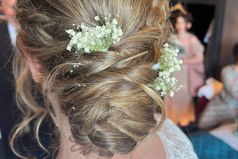 Boho bridal hair