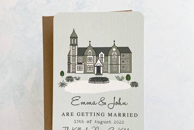 Venue wedding invitation